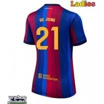 Barcelona Frenkie de Jong #21 Replica Home Shirt Ladies 2026-27 Short Sleeve